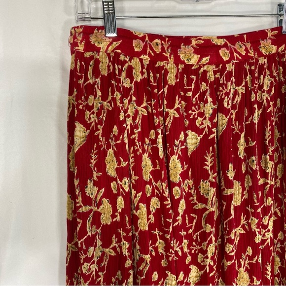 Liz Baker Essentials Vintage Floral Boho Crinkle Drawstring Skirt - Picture 4 of 6